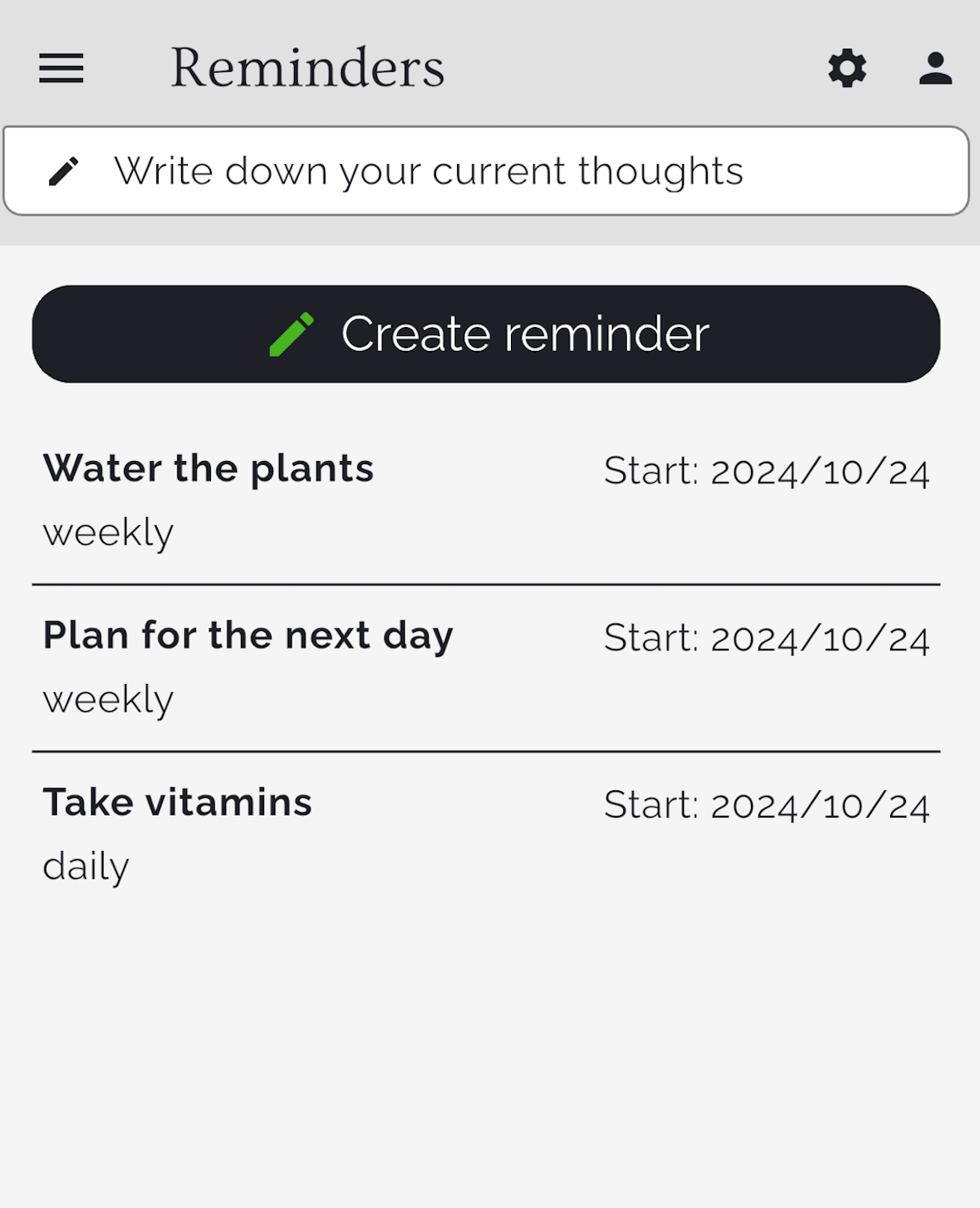 Create reminders